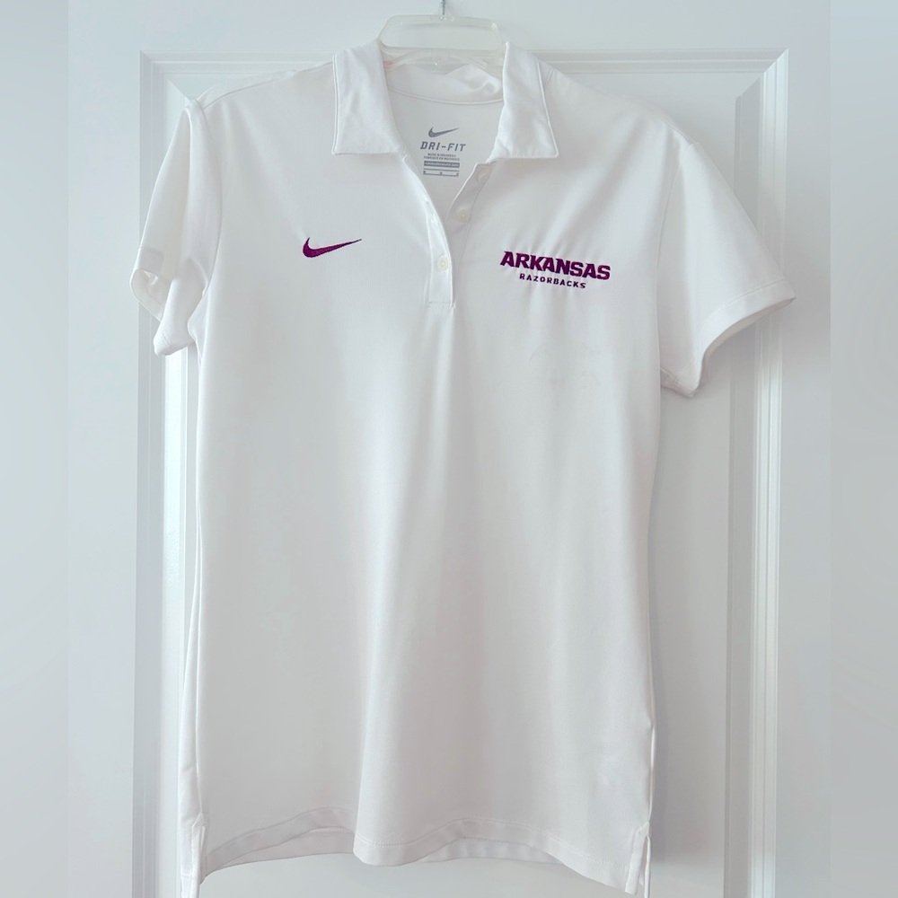 Arkansas Razorback Nike Dri fit collared shirt